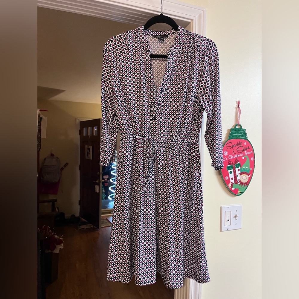 Robert Louis navy and pink dress